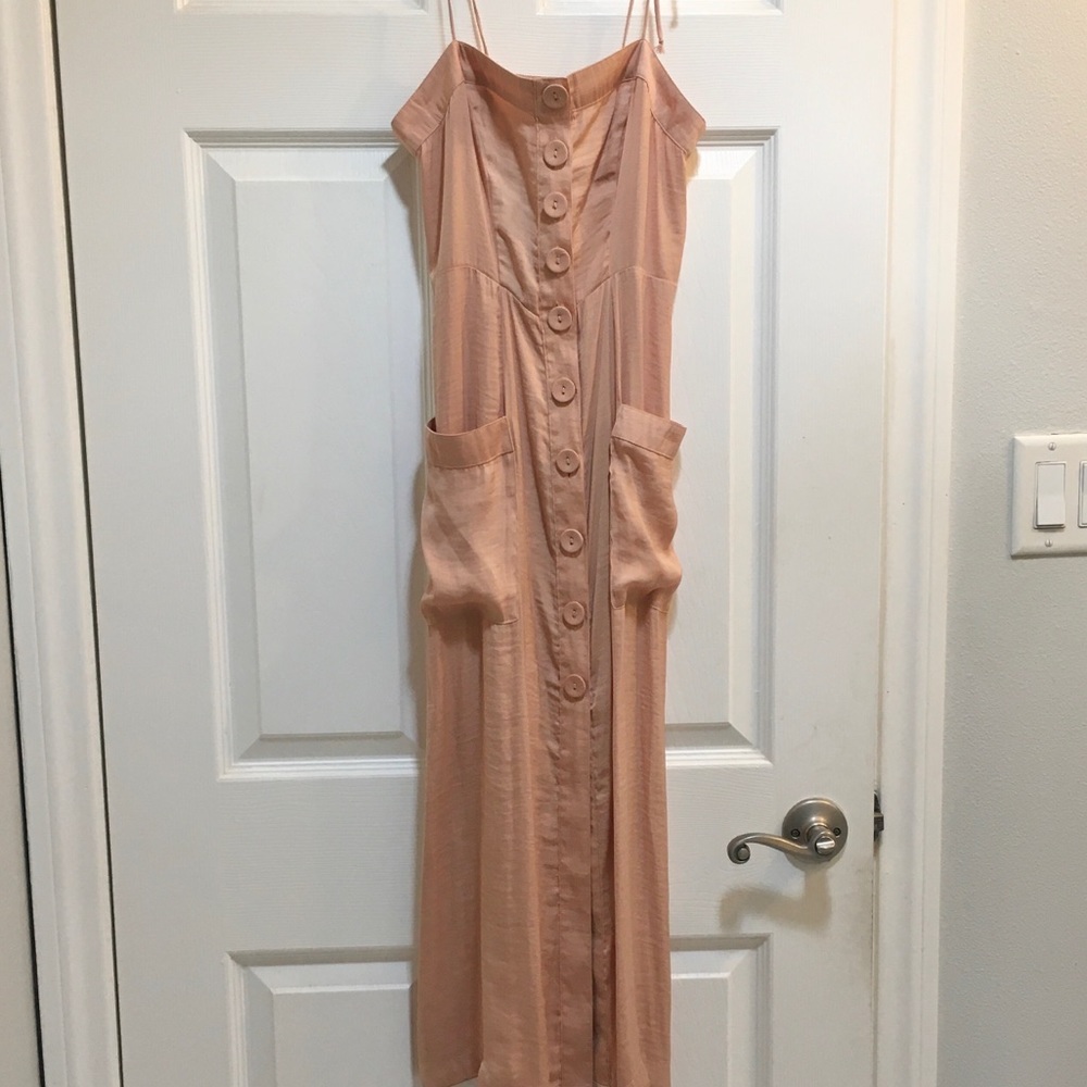 Urban Outfitters Blush Midi Button Up Dress Sz XS - Picture 3 of 6